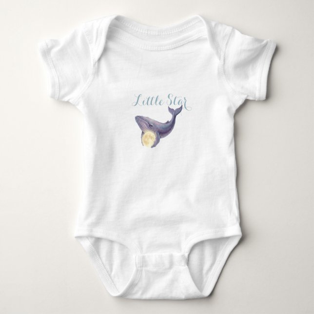 Para Bebê Body Celestial Moon Baby Shower Baleia | Pessoa (Frente)