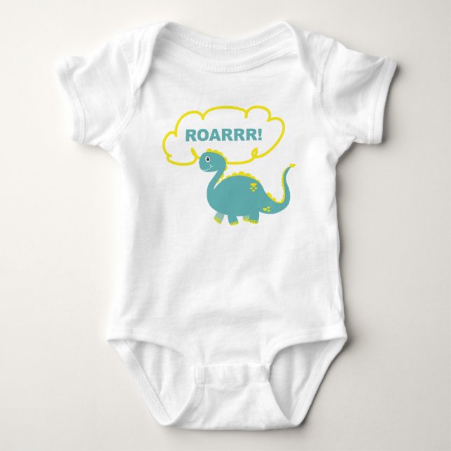 Para Bebê Body con dinosaurio (Frente)