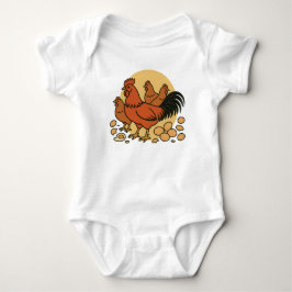 Para Bebê Body de Amante de Frango 