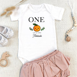 Para Bebê Body de Aniversário de 1 Ano Little Cutie