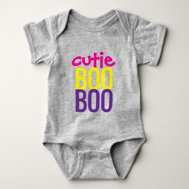 Para Bebê Body de Bebê: HALLOWEEN Cutie Boo #8 (Frente)