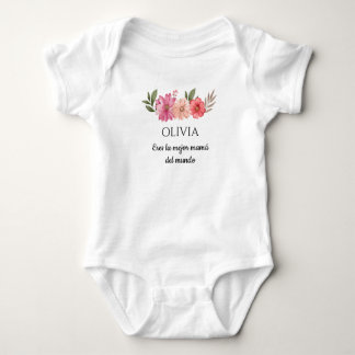 Para Bebê Body de bebé "La mejor mamá del mundo"