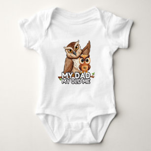 Para Bebê Body de Bebê: Meu Pai Meu Eu Antigo (branco)