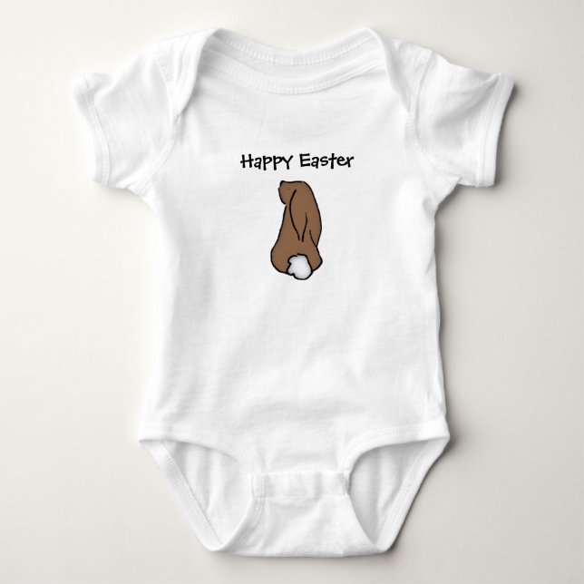 Para Bebê Body de Coelho da Páscoa Feliz (Frente)