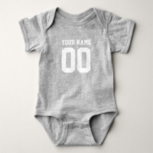 Para Bebê Body de Jersey de Futebol Personalizado com Nome e