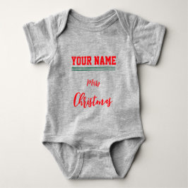 Para Bebê Body de jersey personalizado de Natal cor