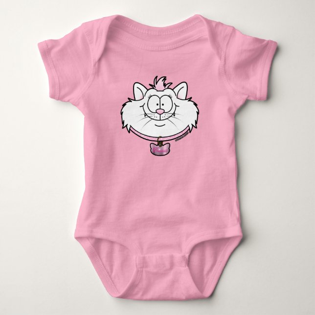 Para Bebê Body de Jersey Princess Kitty Baby (Frente)