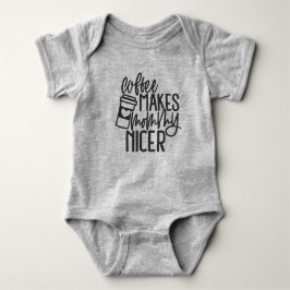Para Bebê Body de uma peça Café Faz a Mamãe Mais Simpática