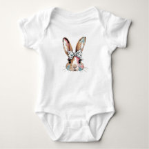 Body e macacão de Páscoa Coquette Bunny Bow