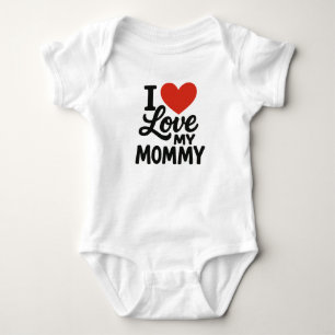 Para Bebê Body Infantil Adorável - Eu Amo Minha Mamãe