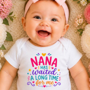 Para Bebê Body Infantil Colorido Nana Has Waited