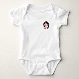Para Bebê 🐰 Body Infantil com Pequeno Coelho Rosa