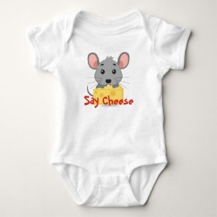 Para Bebê Body Infantil Cute Mouse Say Cheese Baby