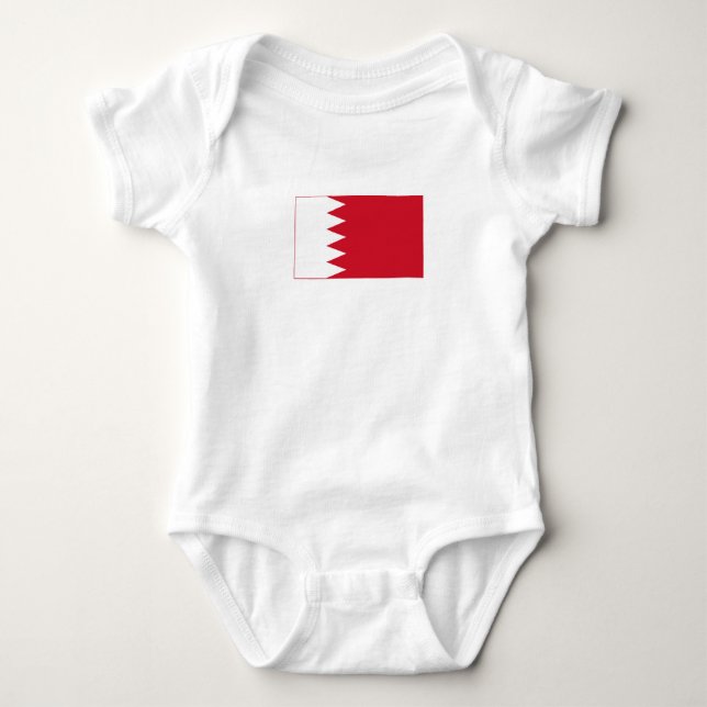 Para Bebê Body Infantil da Bandeira Patriótica do Bahrein (Frente)
