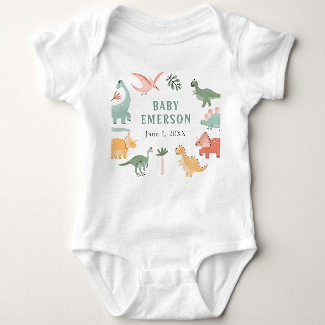 Para Bebê Body Infantil de Dinossauro (Dinosaur Baby Bodysuit by Painted Paperie
)