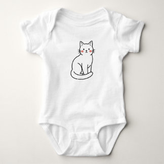 Para Bebê Body Infantil de Gato Minimalista – Design de Gati
