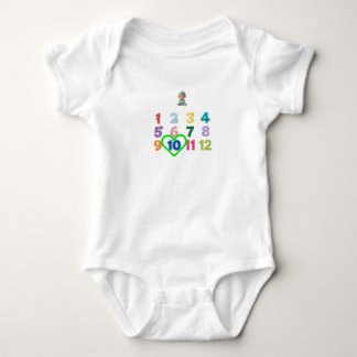 Para Bebê Body Infantil de Marco Mensal de 1 a 12 Meses Cora