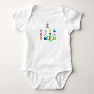 Para Bebê Body Infantil de Marco Mensal de 1 a 12 Meses Cora