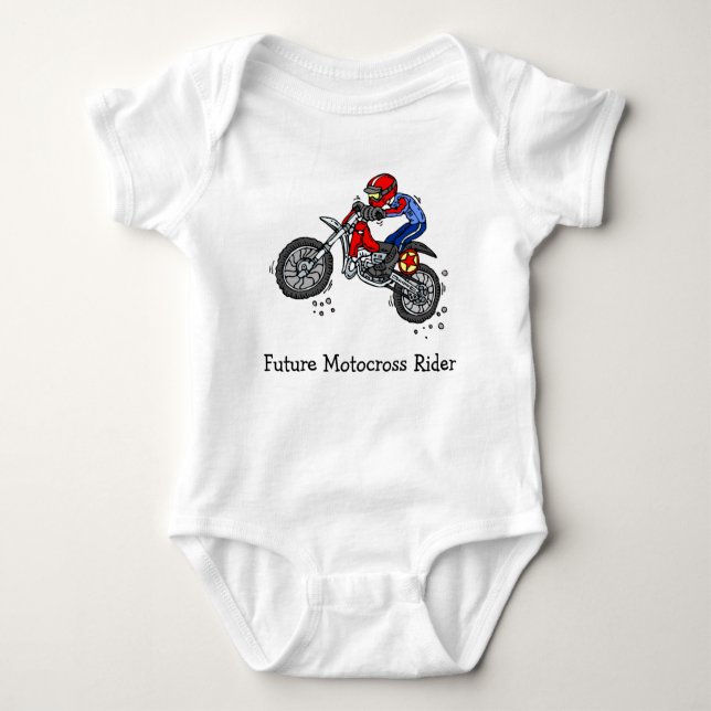 Para Bebê Body Infantil de Moto Motocross (Frente)