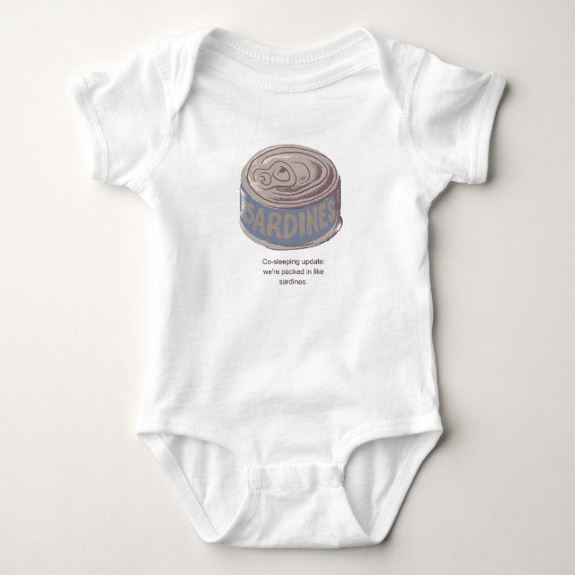 Para Bebê Body Infantil de Uma Peça Sardinhas Fofas (Frente)