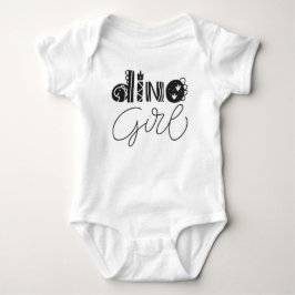 Para Bebê Body Infantil Dino Girl - Gráfico de Dinossauro Fo