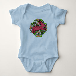 Para Bebê Body Infantil Dragão Floral Fofo