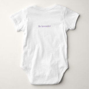 Para Bebê Body Infantil Estético com Palavra Lavanda Fofa