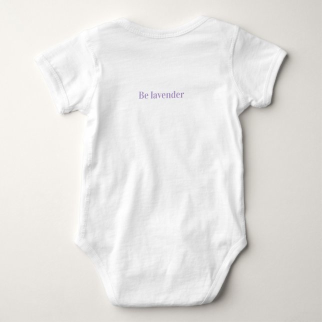 Para Bebê Body Infantil Estético com Palavra Lavanda Fofa |  (Verso)