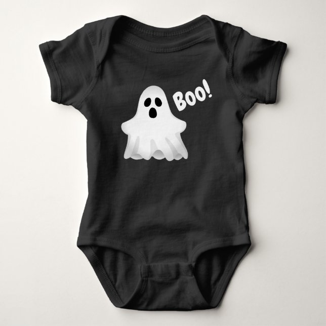 Para Bebê Body Infantil Fantasma de Halloween Boo (Frente)