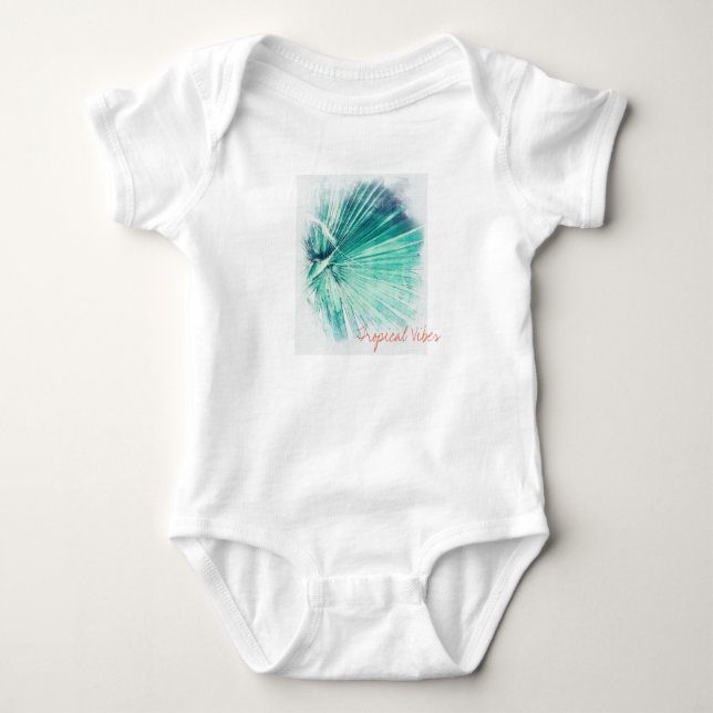 Para Bebê Body Infantil Folha de Árvore Tropical Vibes (Frente)