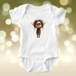 Para Bebê Body Infantil Gata Senhora Elfo de Natal