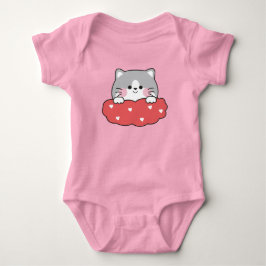 Para Bebê Body Infantil Menina Gatinho Fofo – Desenho de Gat