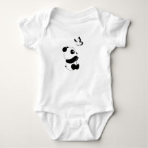 Body Infantil Panda Fofo e Borboleta