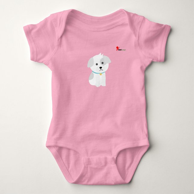 Para Bebê Body Infantil Pequeno Cachorrinho  (Frente)