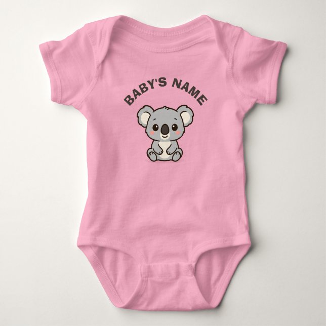 Para Bebê Body Infantil Personalizado de Coala Fofo (Frente)