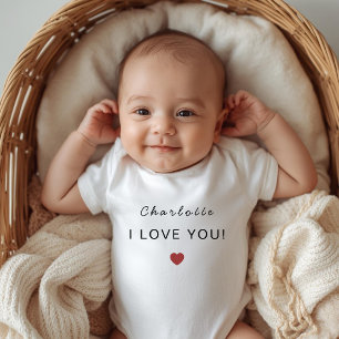 Para Bebê Body Infantil Personalizado de Valentim Moderno