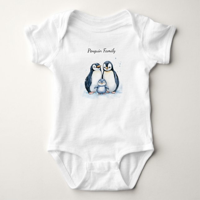 Para Bebê Body Infantil | Pinguim Personalizado (Frente)