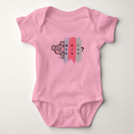 Para Bebê Body Infantil "Quem É Você?" de Ratinho Fofo