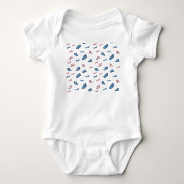 Para Bebê Body Infantil Tênis Fofo e Laços (Frente)