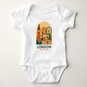 Para Bebê Body Infantil Vintage Londres Inglaterra Roupas de