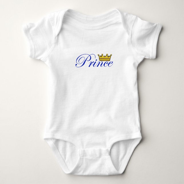 Para Bebê Body Macacão Príncipe (Frente)