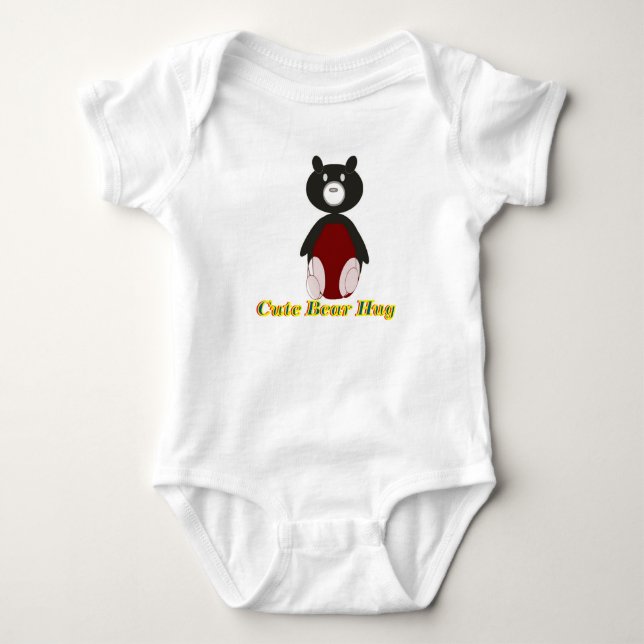 Para Bebê Body Macacão Urso Fofo Abraço (Frente)