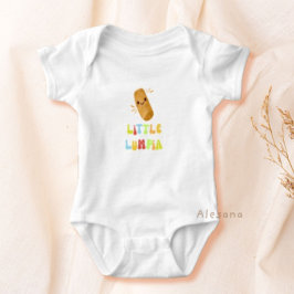 Para Bebê Body Pequeno de Lumpia de Comida Filipina Fofa