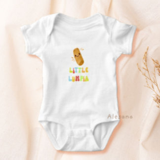 Para Bebê Body Pequeno de Lumpia de Comida Filipina Fofa