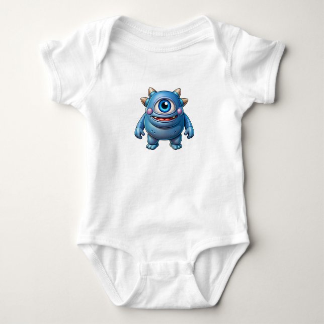 Para Bebê Body pour bébé avec "Bébé Monstre Cyclope" (Frente)