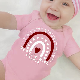 Para Bebê Body Rosa Menina do Papai