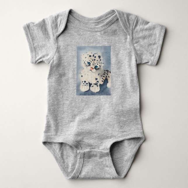 Para Bebê Body Snow Leopard for a baby (Frente)