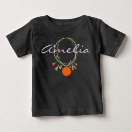 Para Bebê Boho jewelry vestida com camiseta de cima de menin