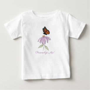 Para Bebê Borboleta no camiseta Cone Flower Baby Fine Jersey