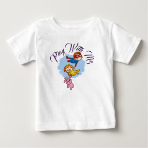 Para Bebê "Brinque Comigo" Camiseta Infantil com Crianças Br